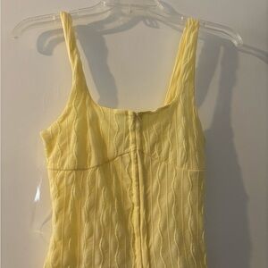 Full Tilt Yellow Ribbed Sleeveless Camisole